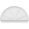 Ekena Millwork Half Round 4 Spoke Architectural Grade PVC Combination Pediment, 52"W x 32-3/4"H x 2-3/4"P PEDPC052X330HRO04 - alternate 3
